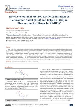 (CUA) and Cefprozil (CZ) in Pharmaceutical Drugs by RP-HPLC