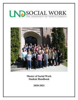 Master of Social Work Student Handbook 2020-2021