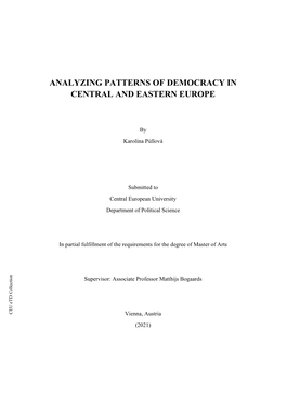 Analyzing Patterns of Democracy in Central and Eastern Europe