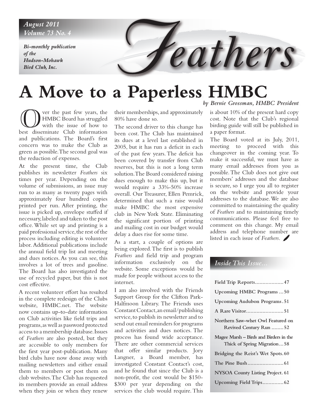 A Move to a Paperless HMBC