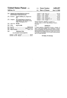 United States Patent (19) 11 Patent Number: 4,892,597 Sullivan, Jr