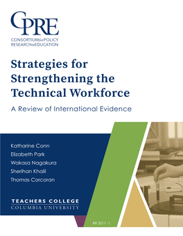 Strategies for Strengthening the Technical Workforce a Review of International Evidence