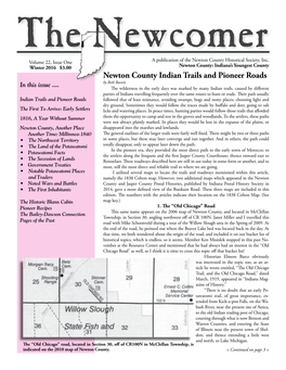 Newton County Indian Trails and Pioneer Roads in This Issue