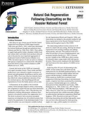FNR-260 Natural Oak Regeneration Following Clearcutting on the Hoosier National Forest