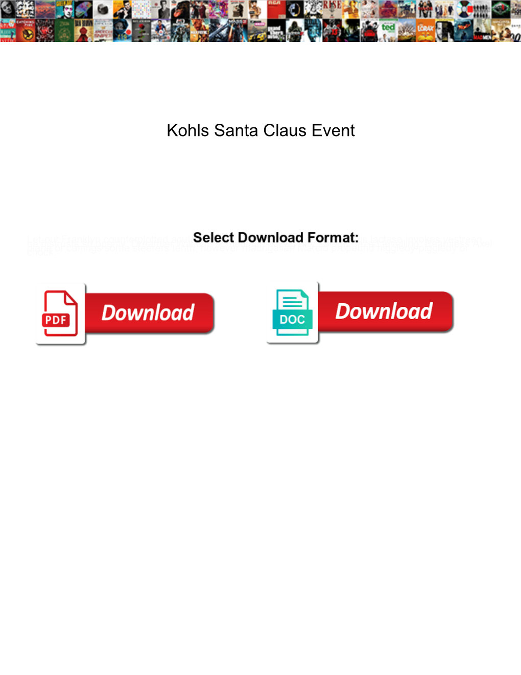 Kohls Santa Claus Event