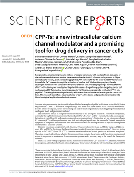CPP-Ts: a New Intracellular Calcium Channel Modulator and a Promising