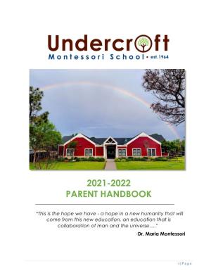 2021-2022 Parent Handbook