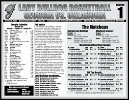 Lady Bulldog Basketball Georgia Vs. Oklahoma