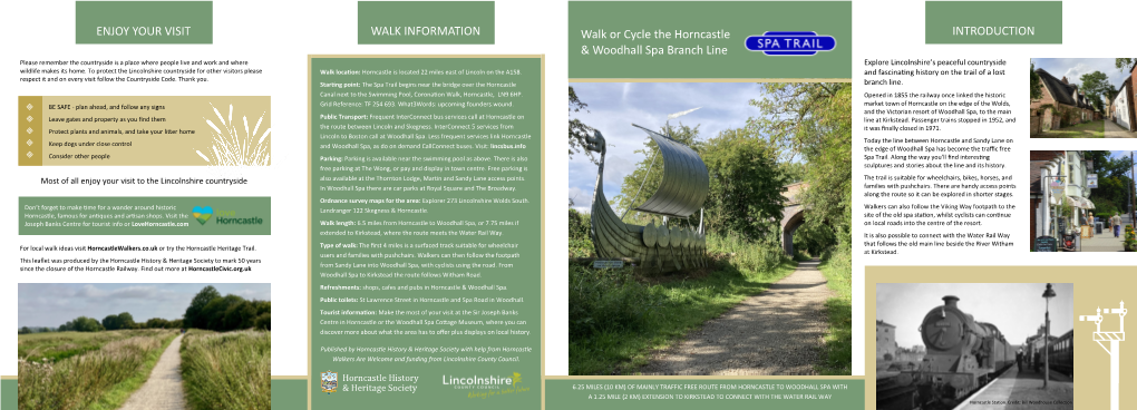 Walk Or Cycle the Horncastle & Woodhall Spa Branch Line WALK