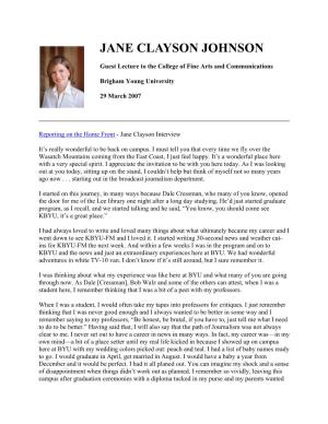 Jane Clayson Johnson