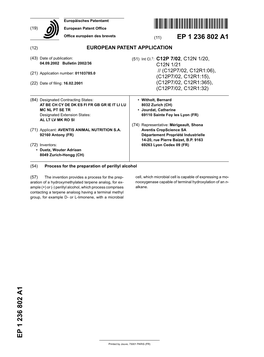 Process for the Preparation of Perillyl Alcohol