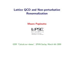 Lattice QCD and Non-Perturbative Renormalization