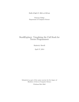 Visualizing the Call Stack for Novice Programmers