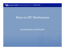 On IPC Mechanisms