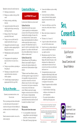 Sex Consent & You Brochure