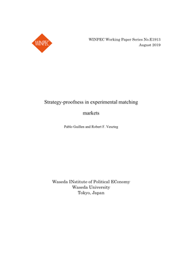Strategy-Proofness in Experimental Matching Markets