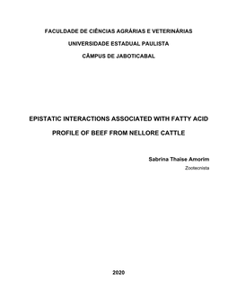 Epistatic Interactions Associated with Fatty Acid