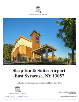 Sleep Inn & Suites Airport East Syracuse, NY 13057