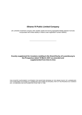 Ishares VI Public Limited Company