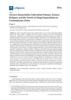 Science, Religion, and the Novels of Magic/Superstition in Contemporary China