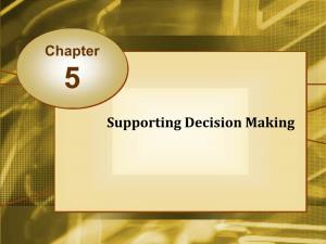 Supporting Decision Making Chapter