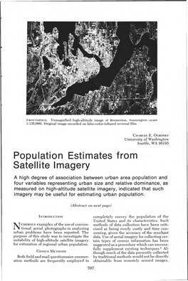 Population Estimates from Satellite Imagery