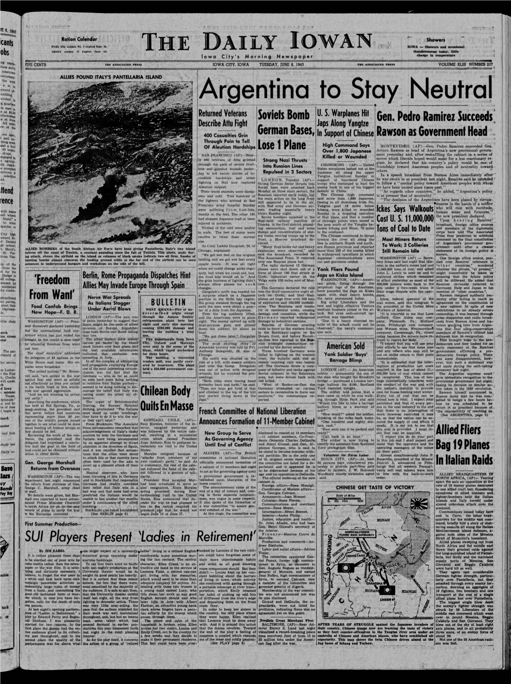 Daily Iowan (Iowa City, Iowa), 1943-06-08