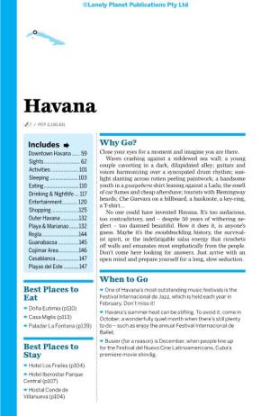 Havana %7 / Pop 2,130,431