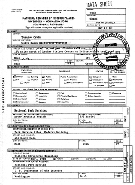 DATA Sheet Form 10-306 (Oct