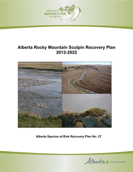 Alberta Rocky Mountain Sculpin Recovery Plan 2012-2022