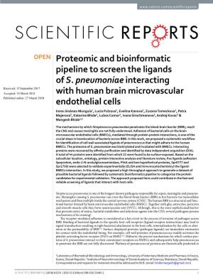 Proteomic and Bioinformatic Pipeline to Screen the Ligands of S