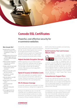 Comodo SSL Certificates