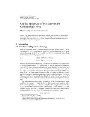 On the Spectrum of the Equivariant Cohomology Ring