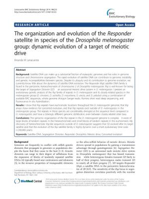 The Organization and Evolution of the Responder Satellite in Species Of