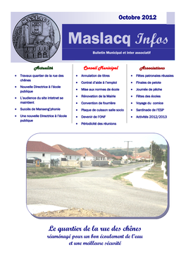 Maslacq Infos Bulletin Municipalbulletin Municipal Et Inter Et Associatif Inter Associatif