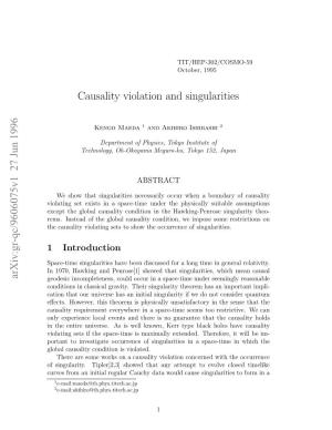 Causality Violation and Singularities