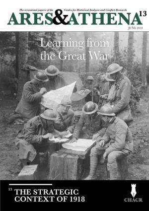 Learning from the Great War