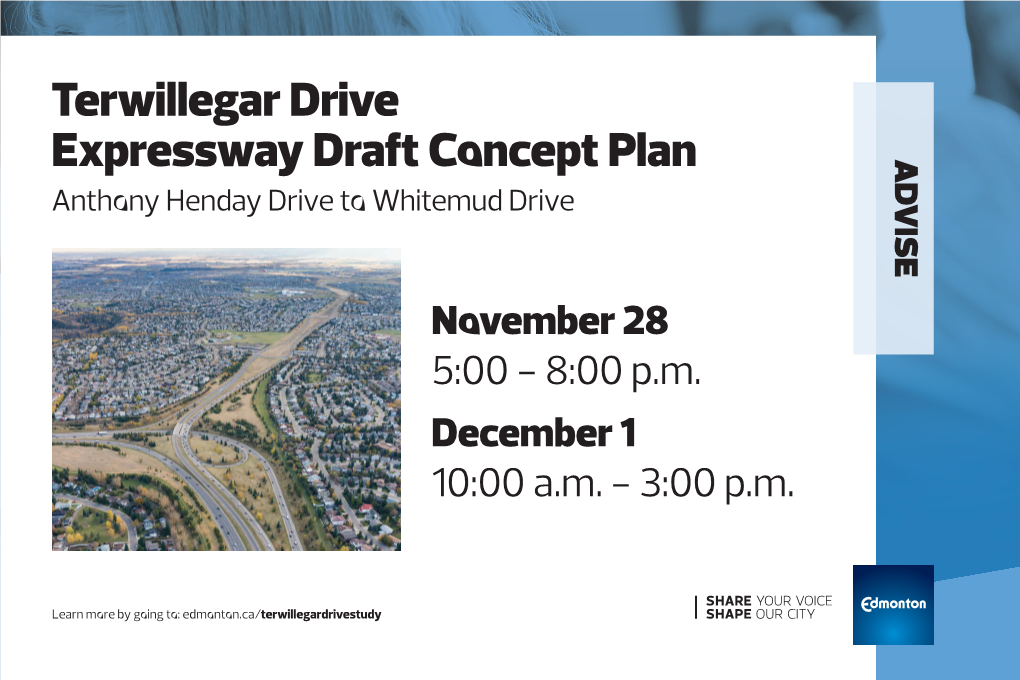 Terwillegar Drive Expressway Draft Concept Plan