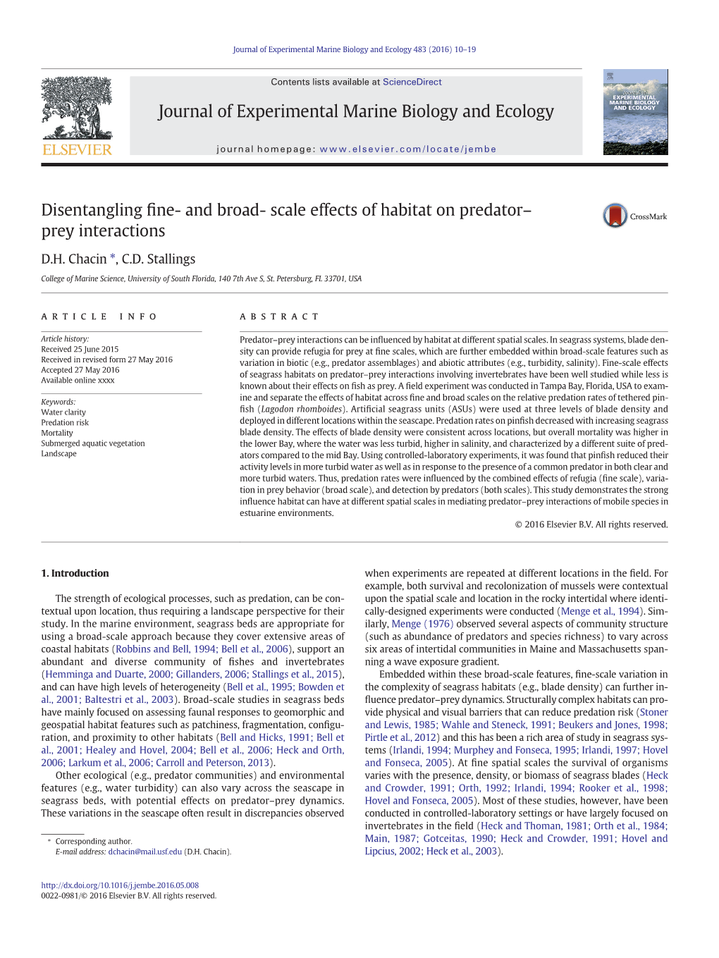 Disentangling Fine- and Broad- Scale Effects of Habitat on Predator-Prey