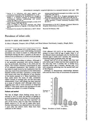 Prevalence of Infant Colic