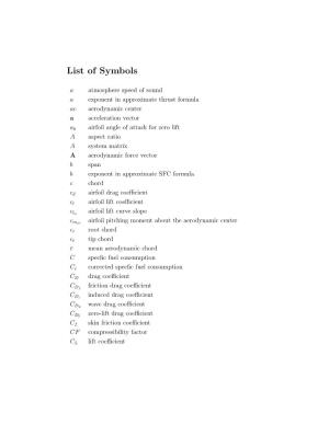 List of Symbols