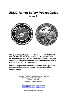 USMC Range Safety Pocket Guide V2.4