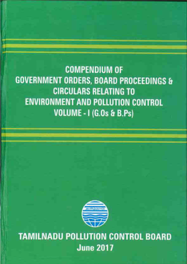 Compendium of Government Orders and Board Proceedings Relating To