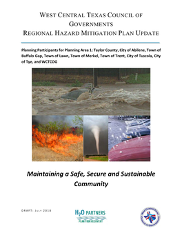 West Central Texas Council of Governments Regional Hazard Mitigation Plan Update