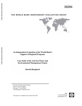 BARGHOUTI 2006 Case Study of the Aral Sea Water and Environmental Management Project.Pdf