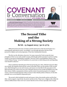The Second Tithe and the Making of a Strong Society Copy