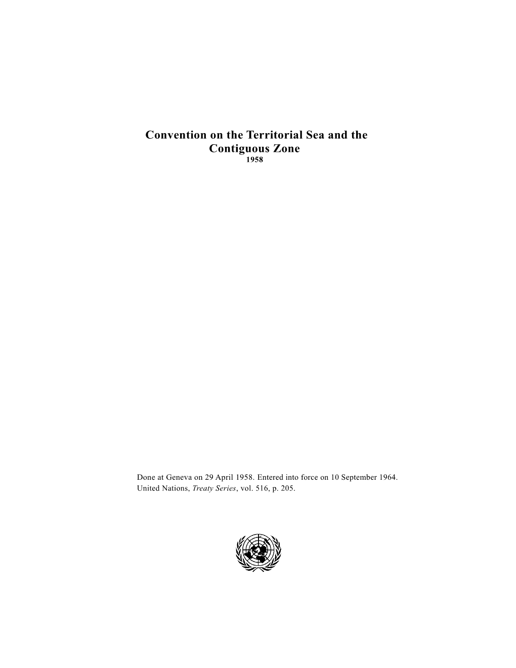 United Nations, Treaty Series, Vol. 516, P. 205