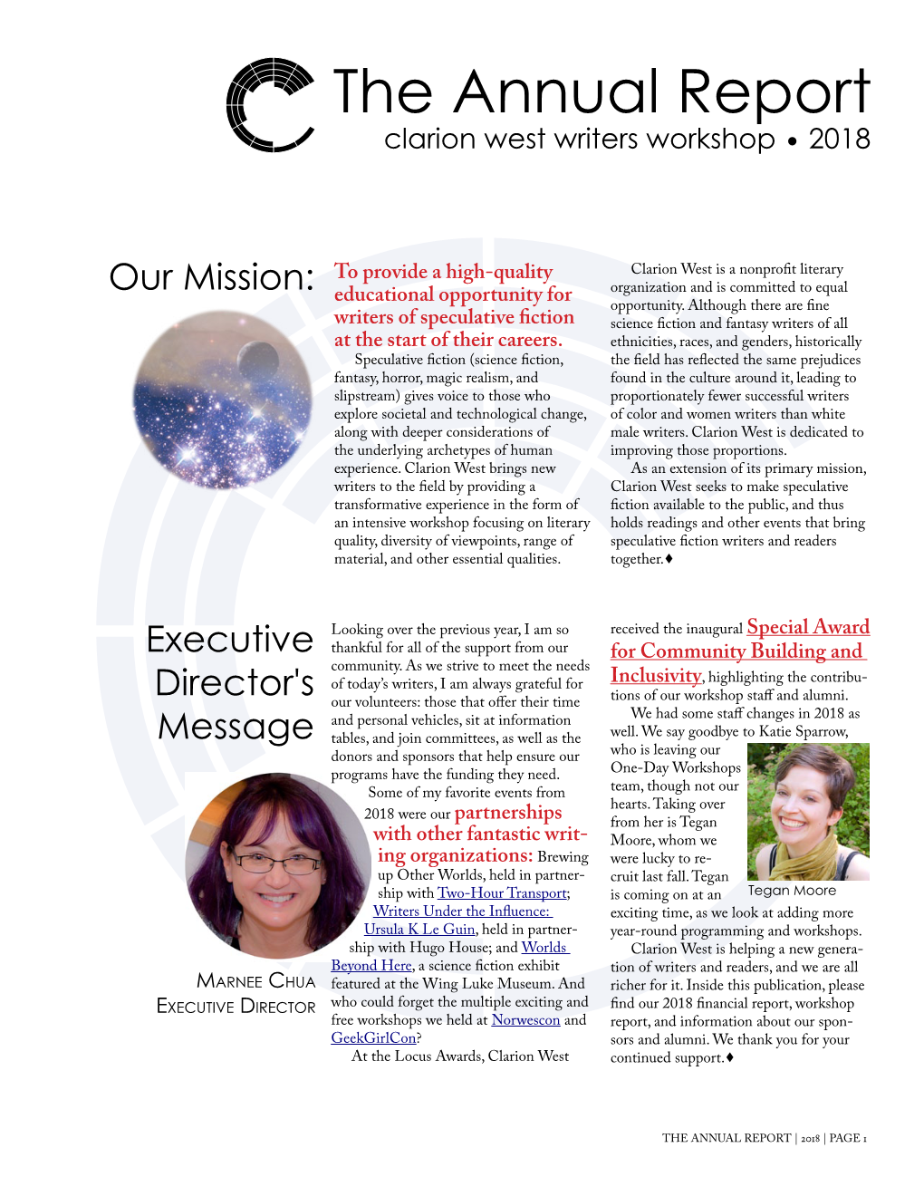 The Annual Report Clarion West Writers Workshop • 2018