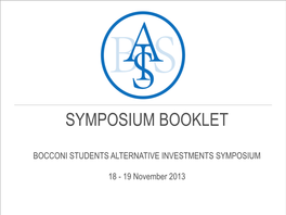 Symposium Book to Be Edited