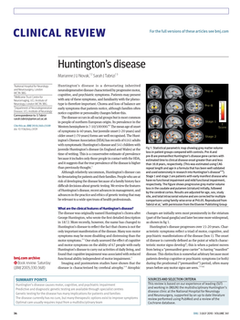 Clinical Review Huntington's Disease